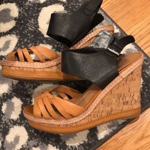 Dolce Vita Black & tan wedges, barely worn